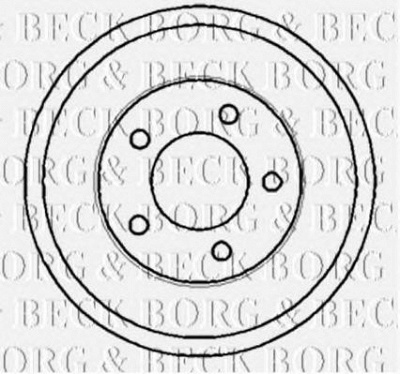 BORG & BECK bbr7117 -  Тормозной барабан